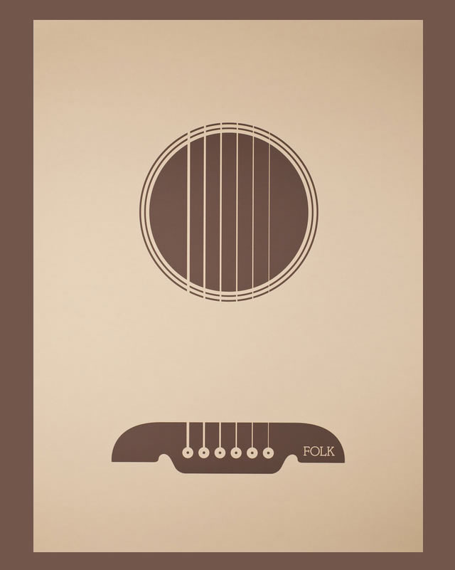 Minimalist Guitar Poster