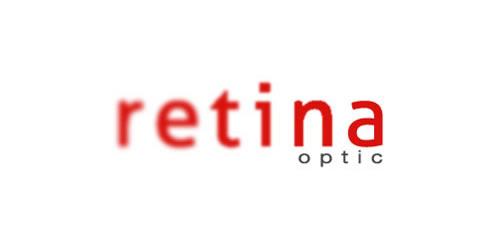 red color logo design inspiration brand retina optic  l