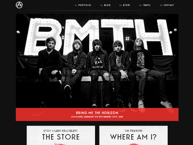 creative site with a blabk grey dark layout Adam Elmakias