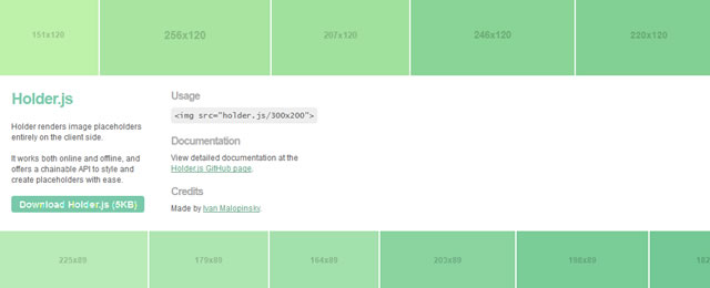 Holder.js is a client side image placeholders