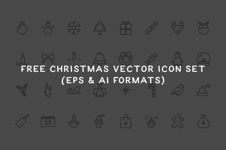 Free Christmas Vector Icon Set in AI & EPS Formats