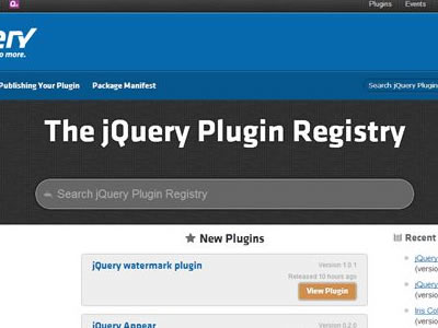 The jQuery Foundation Relaunches the jQuery Plugin Registry jquery-rep
