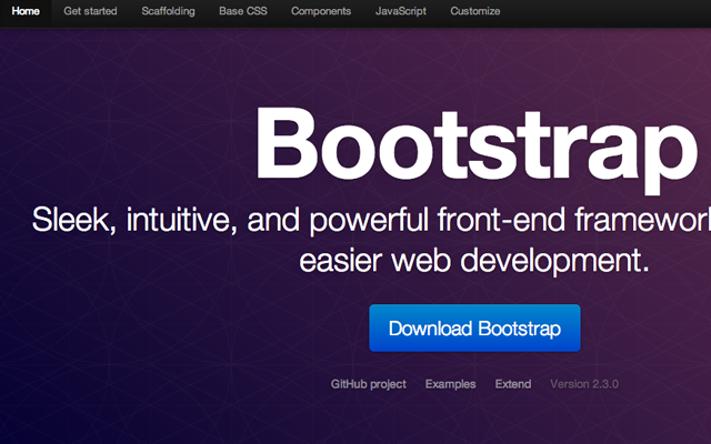 Twitter Bootstrap Github  demo page webpage screenshot demo