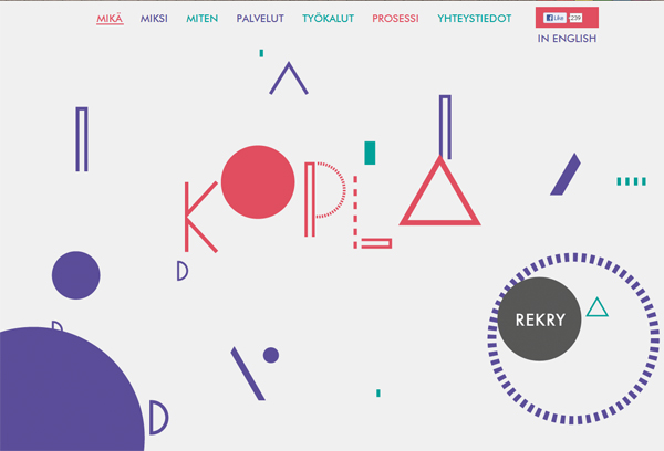 Kopla - Washed-Out Color Schemes Web Inspiration