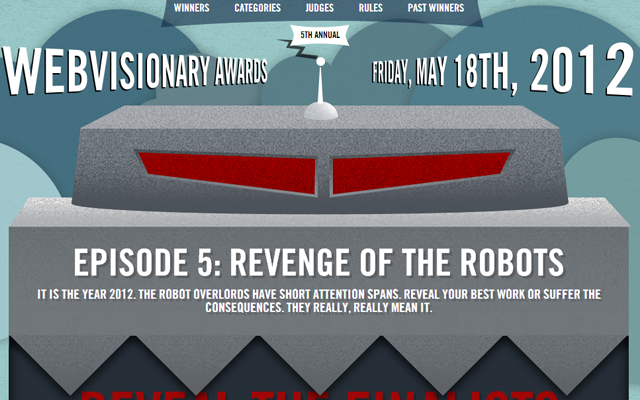 webvisionary awards website layout illustration background