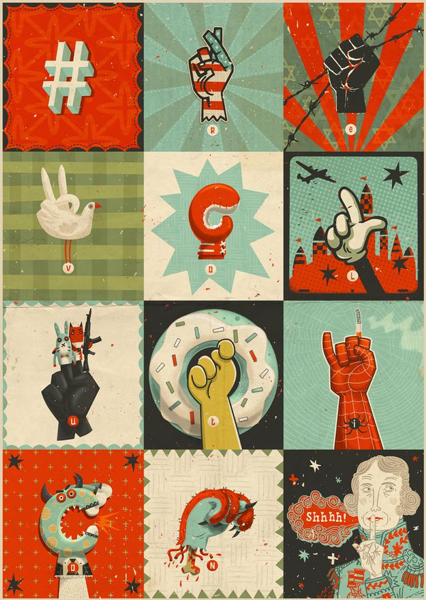 All the Signs of Revolution illustration portfolio steve simpson
