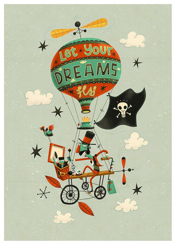 Let Your Dreams Fly steve simpson illustration portfolio