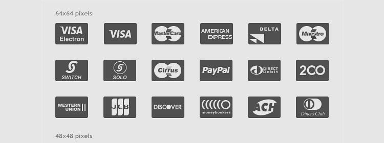 Lovicons - Payment Glyphs free 18 Icons in PSD, PNG & EPS Formats