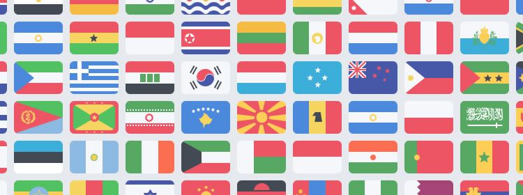 Flat Flag Icons free 195 Icons in PSD & PNG Formats
