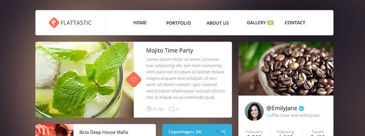 Flattastic UI Kit free PSD Format