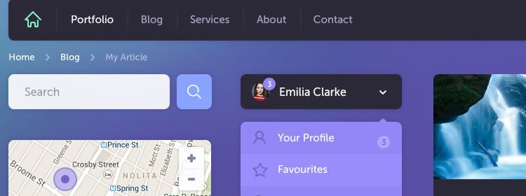 Flat UI Kit free PSD Format