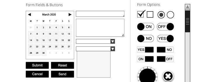 Vector Wireframing Kit and Symbol Library free AI Format
