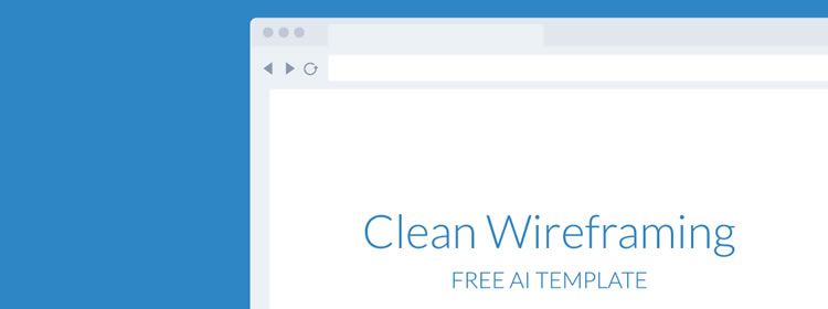 Clean Wireframing Template free AI Format