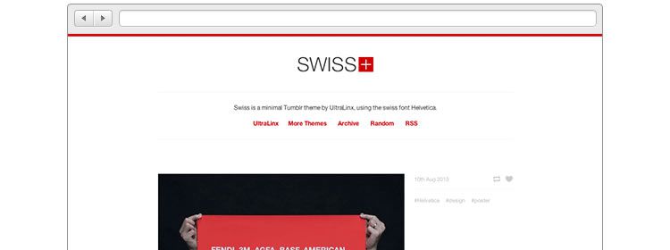 Swiss - Minimal Helvetic free Tumblr Theme