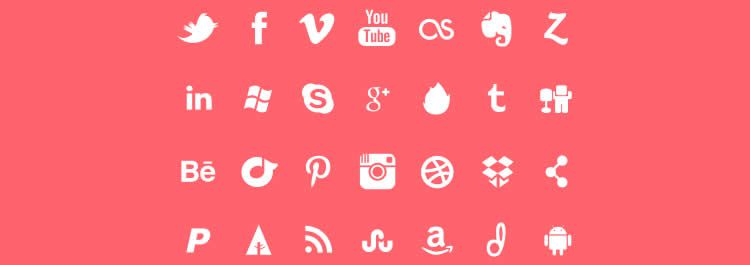 awesome glyph pictogram social free icons media