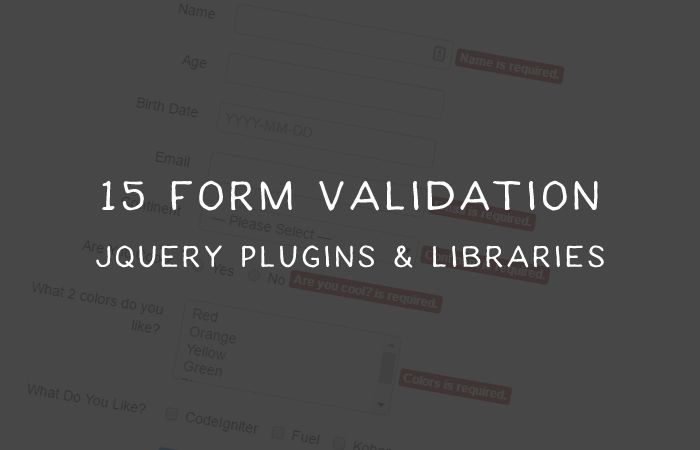 15 Form Validation jQuery Plugins and Libraries form-validation-jquery-thumb