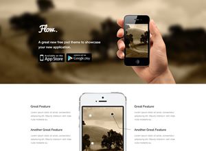 Freebie: Flow – Mobile App Landing Page Template (PSD) flow_psd_theme_thumb