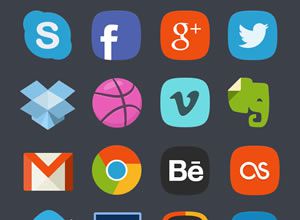 Free Social Media Badges Icon Set for Photoshop social_badges_thumb