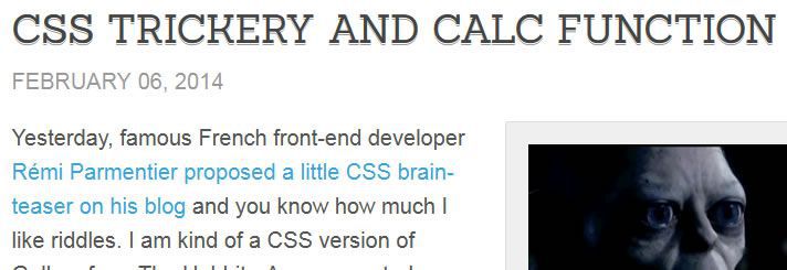 CSS trickery and calc function on this weeks design news