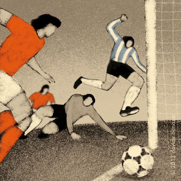 Argentina 1978 Mario Kempes scores his second goal against holland