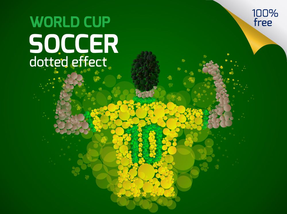 Freebie: Dotted World Cup Soccer Template Pack (AI & EPS) world_football_hero