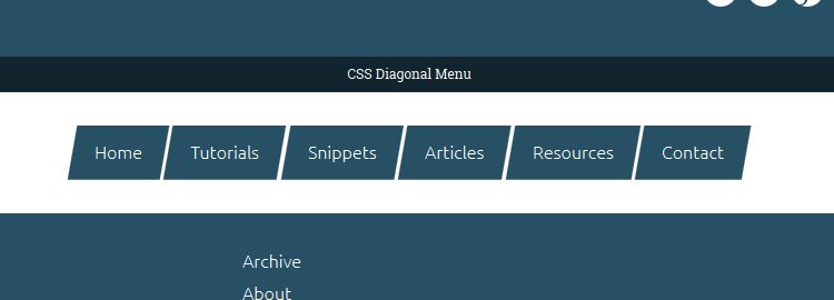 create a diagonal menu css css3 tutorials techniques