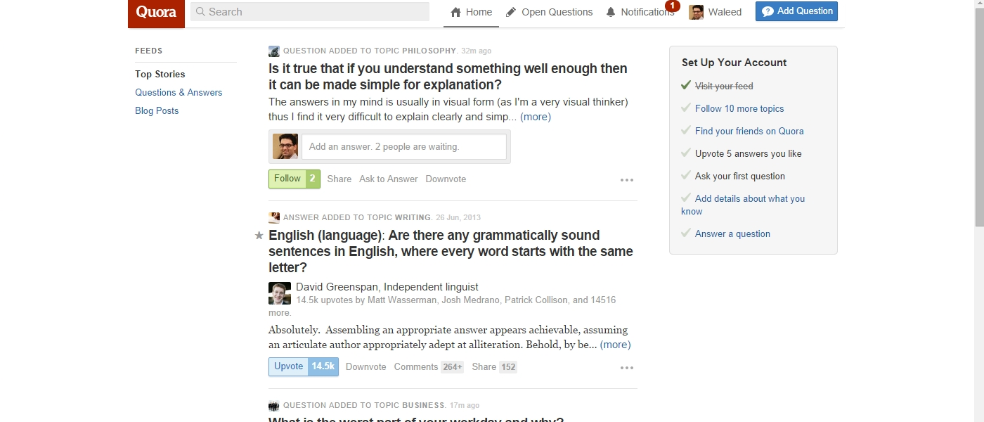 Quora and LinkedIn Next Steps