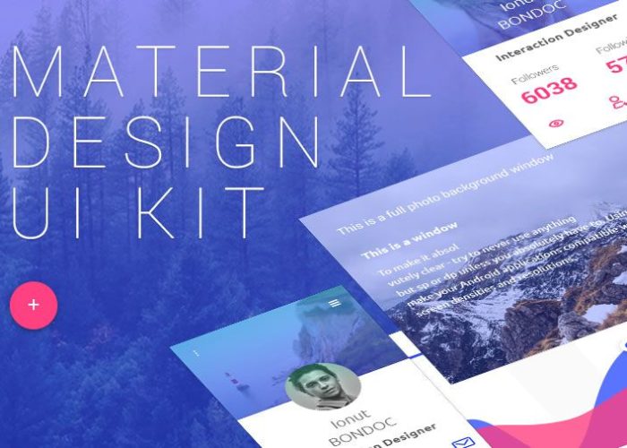 The Free Material Design UI Kit (Photoshop PSD)