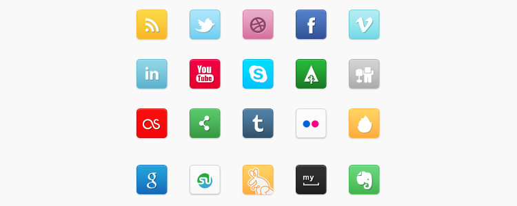 Mini Social Icon Set
