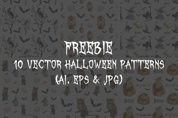 Freebie: 10 Vector Halloween Patterns (AI, EPS & JPG) vector-halloween-patterns