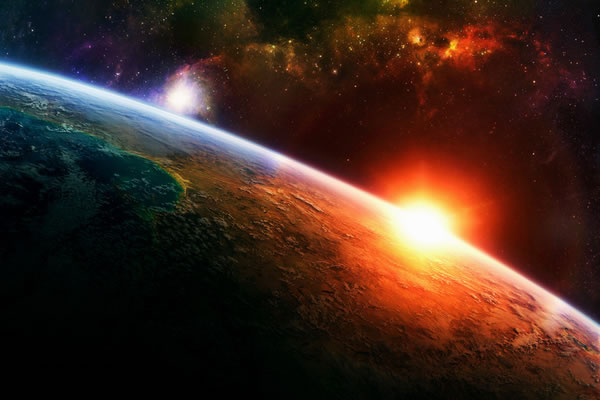 20 Incredible Digital Sunrise Desktop Wallpapers Viewed from Space space-wallpaper