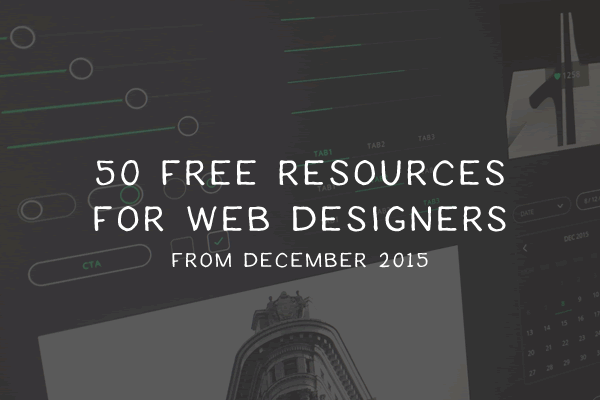 50 Free Resources for Web Designers from December 2015 monthly-freebies-december-2015-thumb