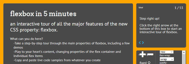 flexbox in 5 Minutes Interactive Tour