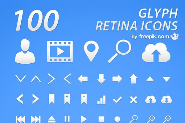 The Retina Glyph Free Icon Set (100 Icons, AI & PNG) glyph-thumb