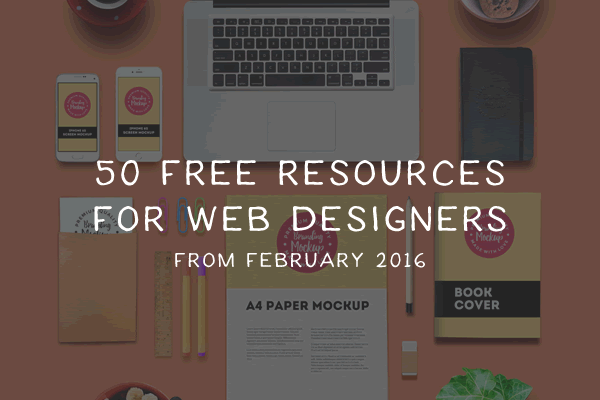 50 Free Resources for Web Designers from February 2016 monthly-freebies-feb-2016-thumb