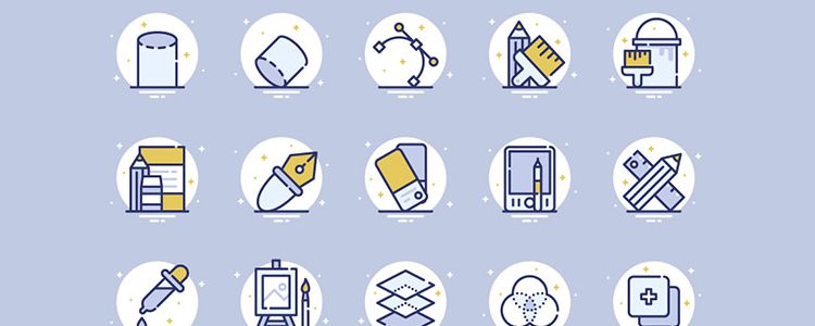 25 Design Shapes Icons AI EPS SVG PNG