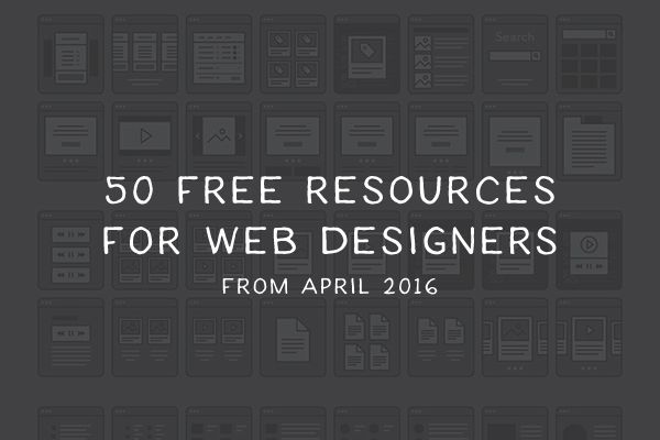50 Free Resources for Web Designers from April 2016 monthly-freebies-april-2016-thumb