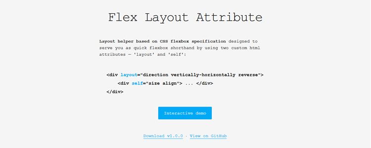 Flex Layout Attribute FLA CSS Flexbox layout helper