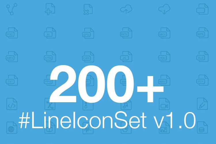 The Free Web and Mobile Line Icon Set v1.0 (200 Icons)