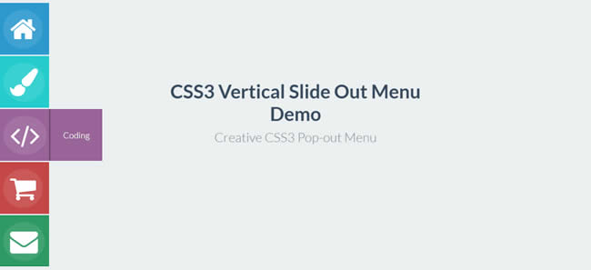 vertical slide out menu using CSS3 transitions