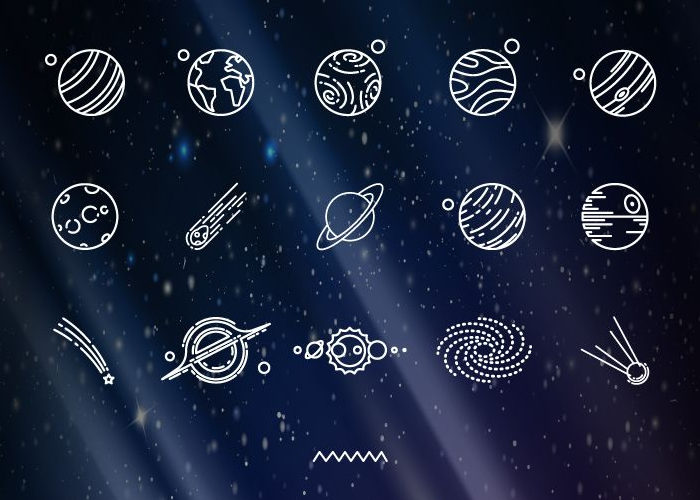 The Free Space Icon Set (50 Icons, SVG & PNG)