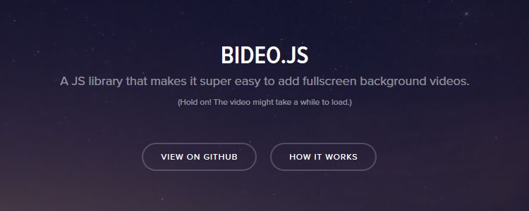 Bideo.js Easy fullscreen HTML5 background video Web