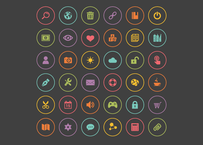 Freebie: The Website Icon Set (36 Icons, AI, EPS & PSD) web-thumb