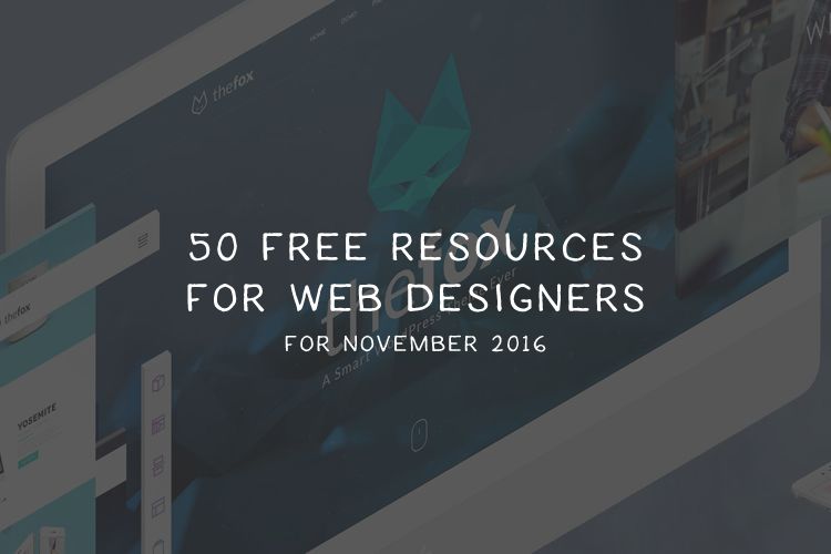 50 Free Resources for Web Designers for November 2016 monthly-freebie-for-designers-november-2016-thumb
