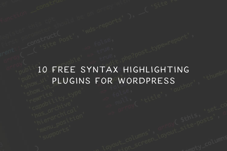 10 Free Syntax Highlighter WordPress Plugins syntax-wordpress-thumb