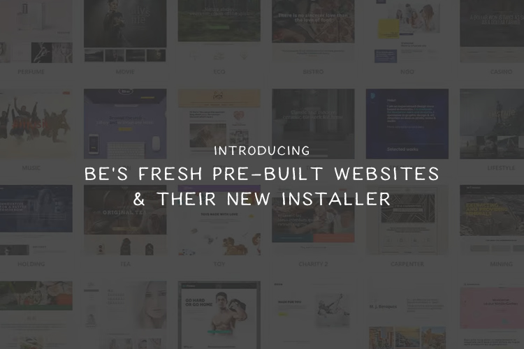 Introducing Be’s Fresh Pre-Built Websites and Their New Installer be-theme-thumb