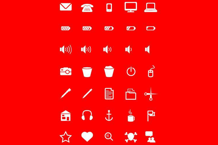 The Free Flat & Solid User Interface Icon Set (40 Icons, AI & EPS)