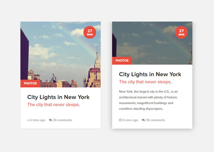10 Free Code Snippets for Creating CSS Content Cards content-cards