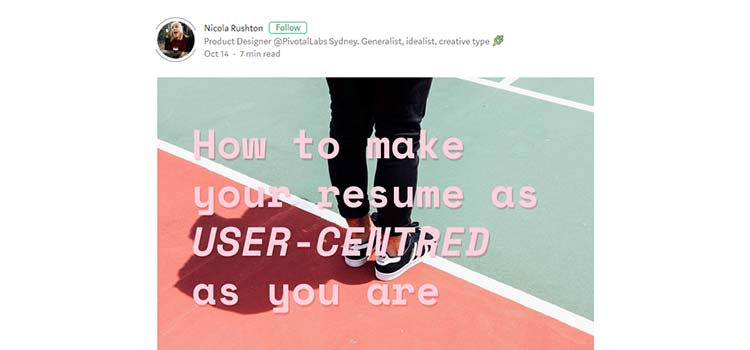 How to make your resume as user-centred as you are
