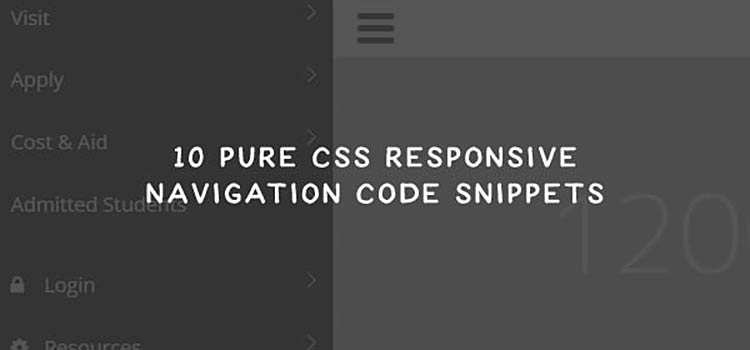 10 Pure CSS Responsive Navigation Code Snippets